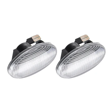 

2Pcs LED Car Side Marker Light Repeater Turn Signal Light for Mercedes-Benz Smart W450 W452 A-Class W168 Vito W639 W447(Clear)