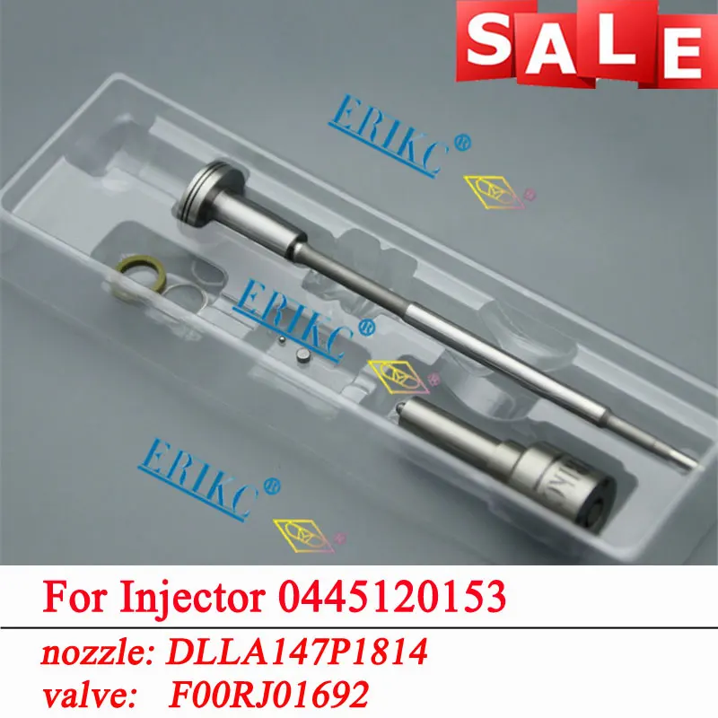 ERIKC 0445120153 комплект для ремонта инжектора Common Rail Форсунка DLLA147P1814 клапан F00RJ01692 для Bosch впрыска 0 445 120 153