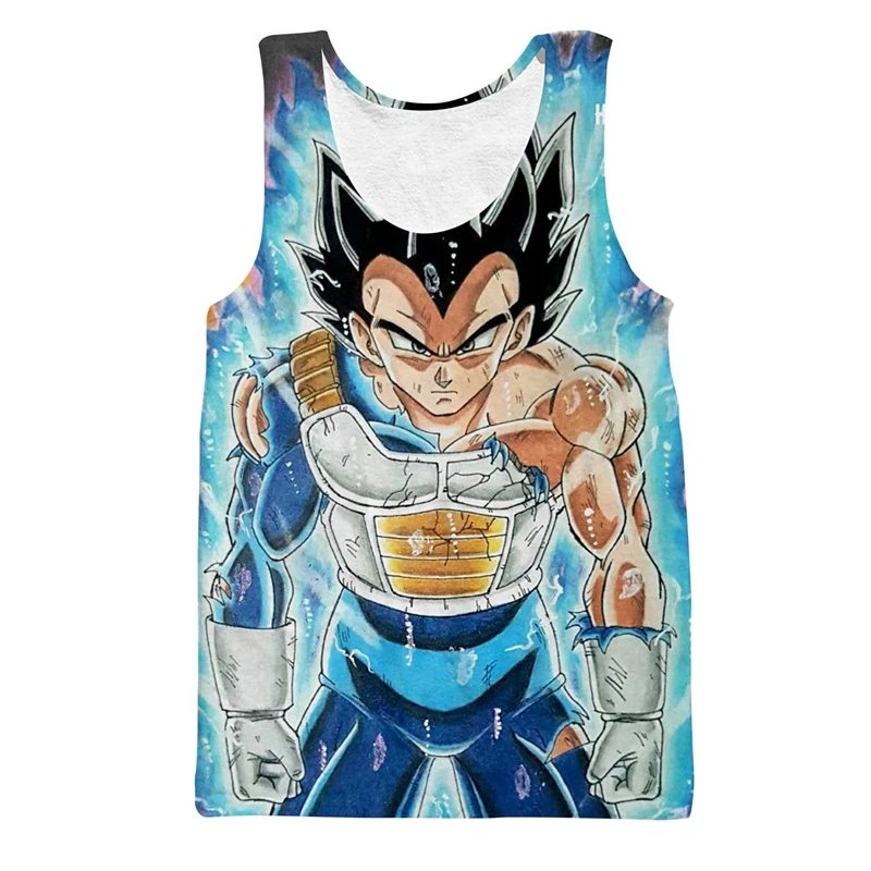 Dragon Ball Z Безрукавка Мужская майка мужская майка Аниме унисекс Топы И Футболки Фитнес Бодибилдинг Homme Фитнес майка топы без рукавов 5XL