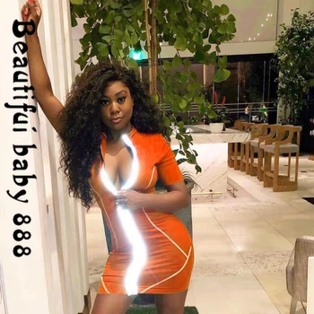 

2019 New summer Basic Solid stretch Slim Bodycon Hip Dress mujer autumn sale black Reflective casual Active mini dresses women