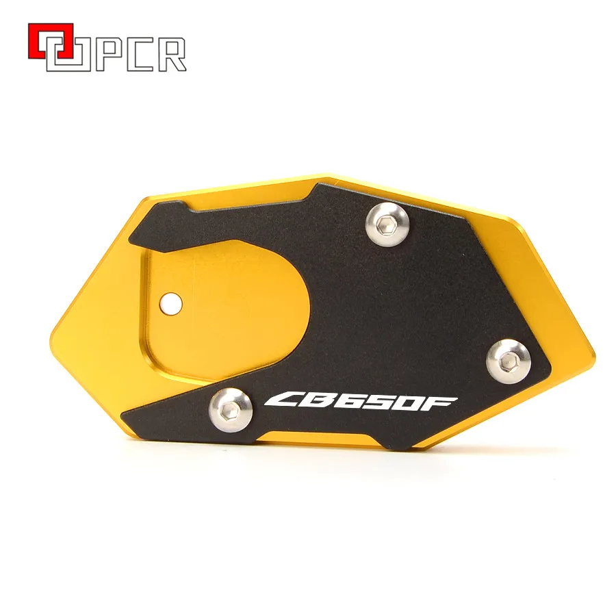 С логотипом CB 650R/CB 650F мотоциклетная боковая подставка, выдвижная пластина, увеличитель для Honda cb650r cb650f - Цвет: CB650F logo gold