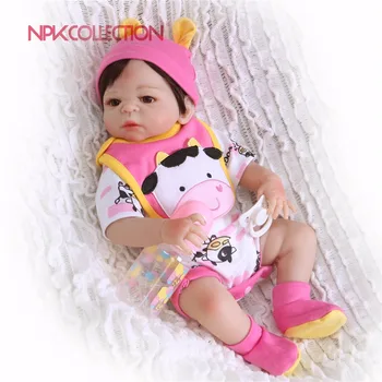 

NPK 19inch 46cm Cute Cat Reborn Doll little Full Silicone Bebes Reborn Girl Doll Boneca Fashion Baby Dolls For Girls Xmas Gifts