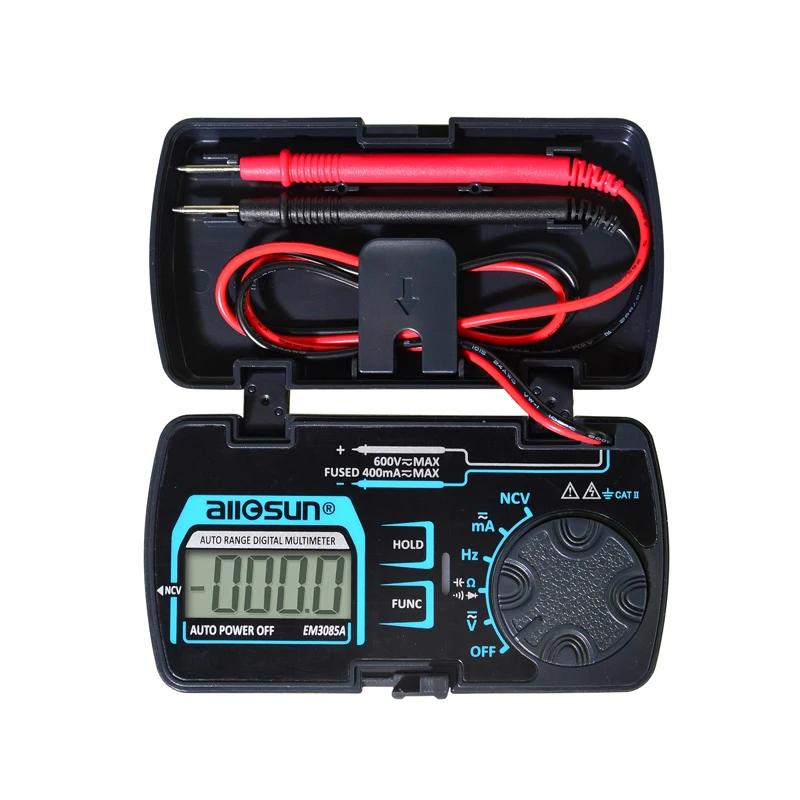 all-sun EM3085A Mini Auto Range Digital Multimeter AC DC Ammeter Voltmeter Ohm NCV Capacity Frequency Portable Pocket Meter digital multimeter