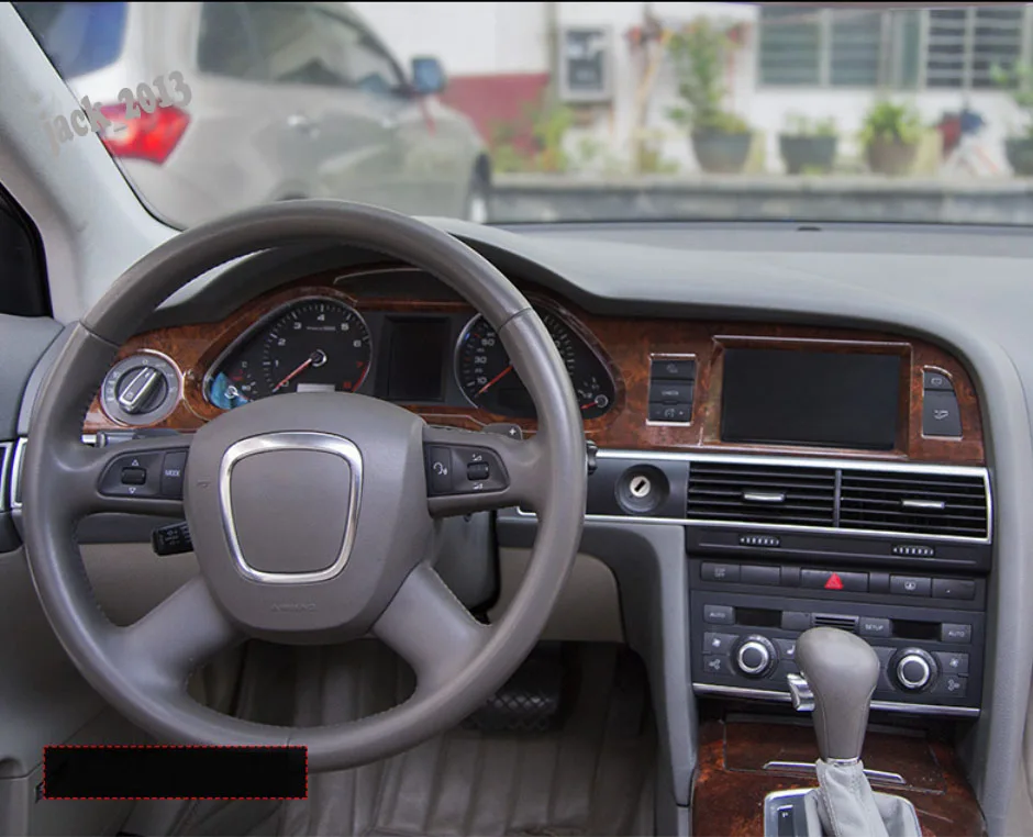 Для AUDI A6 2005-2009 персик под дерево декоративная рамка для приборной панели автомобиля аксессуары для автомобиля