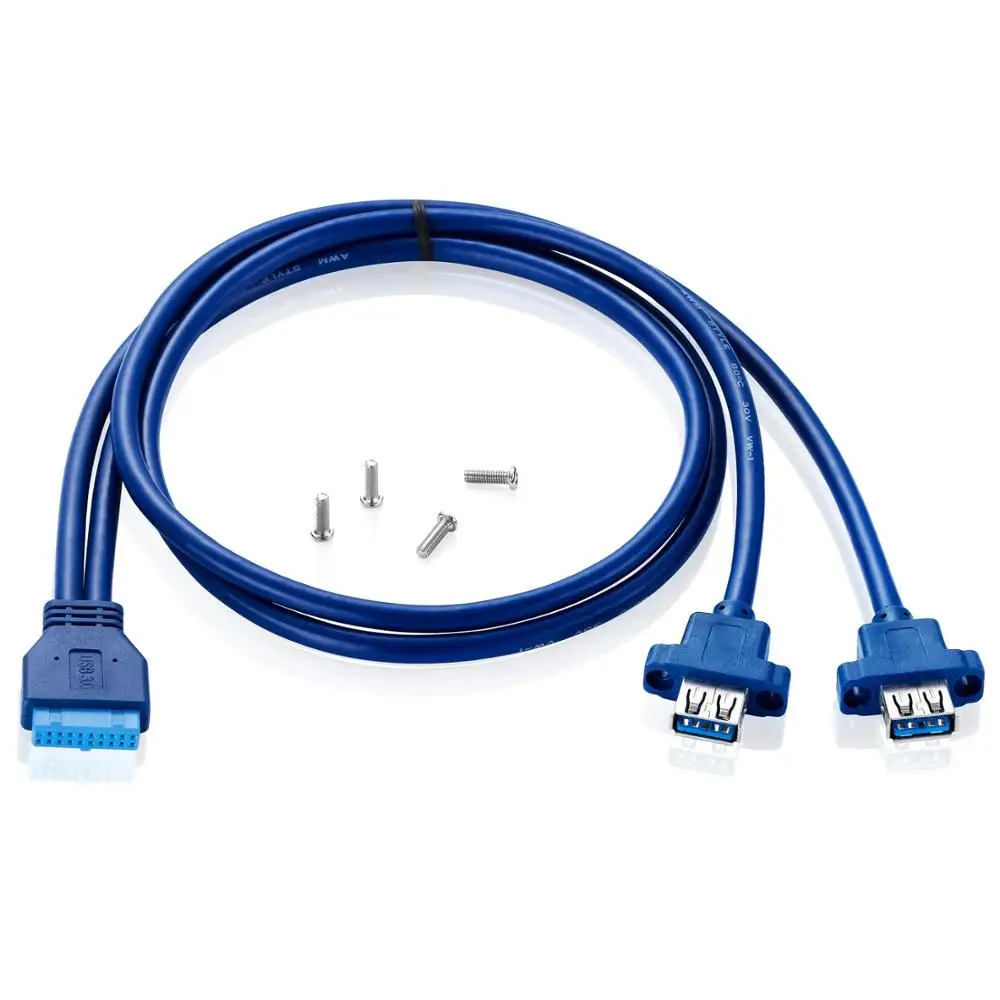 Материнская плата Bochara 20Pin к двойному USB 3 0 женскому кабелю для передачи данных с