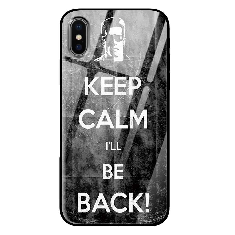 5 Keep calm роскошные чехлы для телефонов из закаленного стекла для iPhone 5 5S SE 6 6s 7 8 Plus X XS Max XR задняя крышка - Цвет: 5
