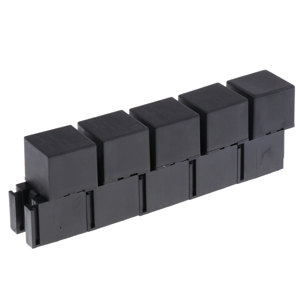 

5pcs 80A 5 Pin DPDT Automotive Car Power Relay Socket Terminals Assortment