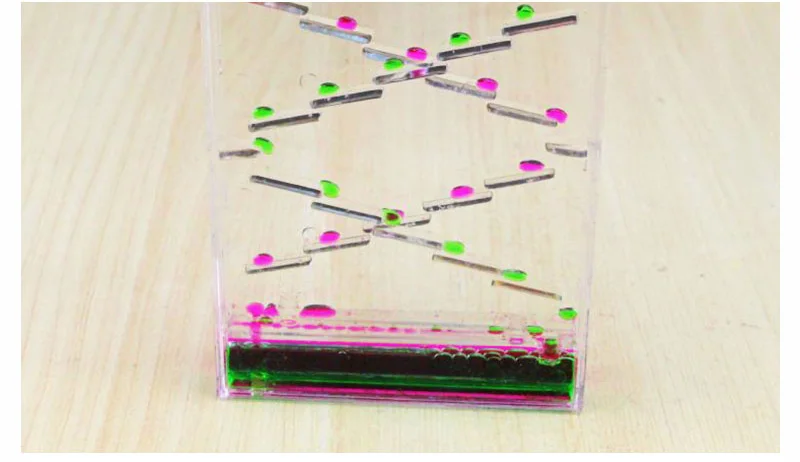 Акриловые песочные часы, таймер, два цвета, масло, капля, лестница, жидкость, капля воды, Креативные украшения, украшение для дома, детские подарки на день рождения