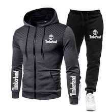2021 New Men's Casual Sets Zipper Hoodie+Pants Two Pieces Casual Tracksuit Male Sportswear Gym Brand Clothing Sweat Suit