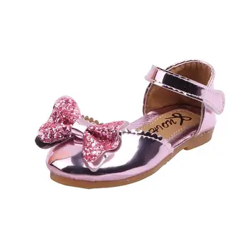 

Pink Gold Girls Shoes Sandals Sequins Shoes Summer Children Princess Shoes Lace Kids Sandals Bow Brand Designer Size 21-30