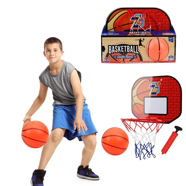 Panier de basket-ball intérieur pour enfants ensemble de jeu mini basket-ball  planche à suspendre avec ballon et pompe pour enfants