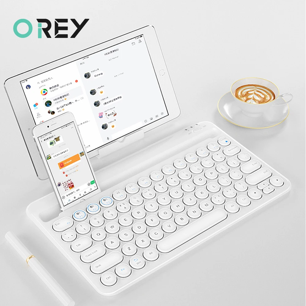 Беспроводная Бесшумная мини игровая клавиатура Bluetooth волшебная круглая