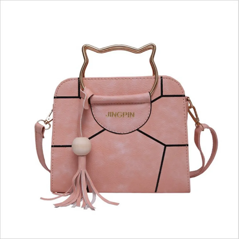 

Women Crossbody Faux Leather Ladies Cats Handbags Solid Color Large Shoulder Bag Wings Bag Cat Messenger Bags Lady PU
