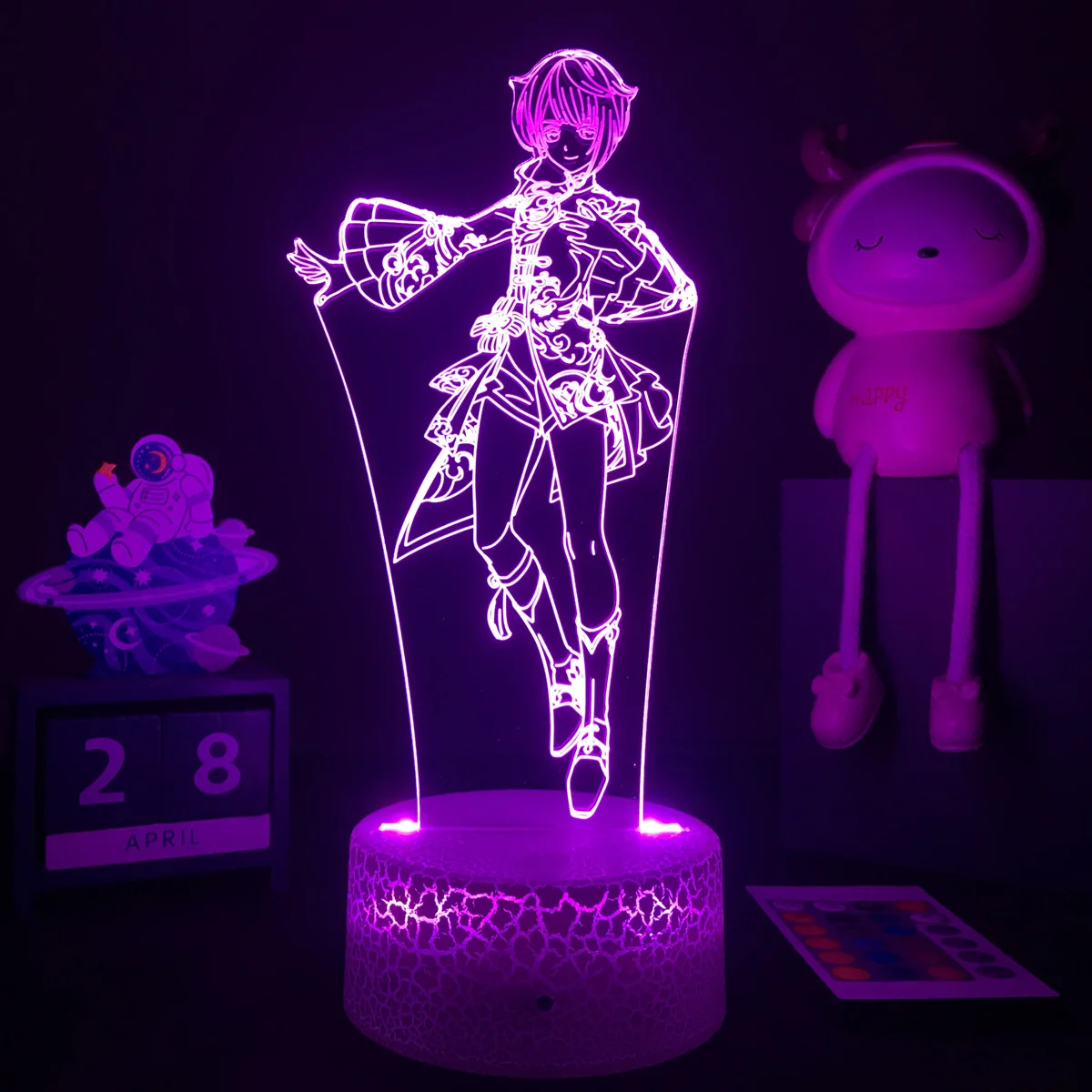 best night light Genshin Impact 3D LED Nightlight Color Changing Usb Battery Powered Usb Lamp Ganyu Mona Game Figure For Room Decor Unique Gift mushroom night light Night Lights