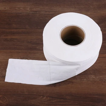 

1 Roll Natural Wood Pulp Toilet Paper Hotel Commercial Home Large Roll Bathroom Tissue Soft 2 Layer White