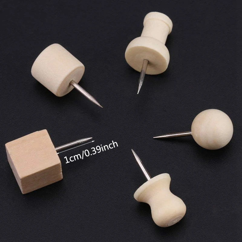 ELEG-180Pcs из натурального дерева, нажимные штифты, штифты для нажимных штифтов, для украшения доски, инструмент DIY 10 мм
