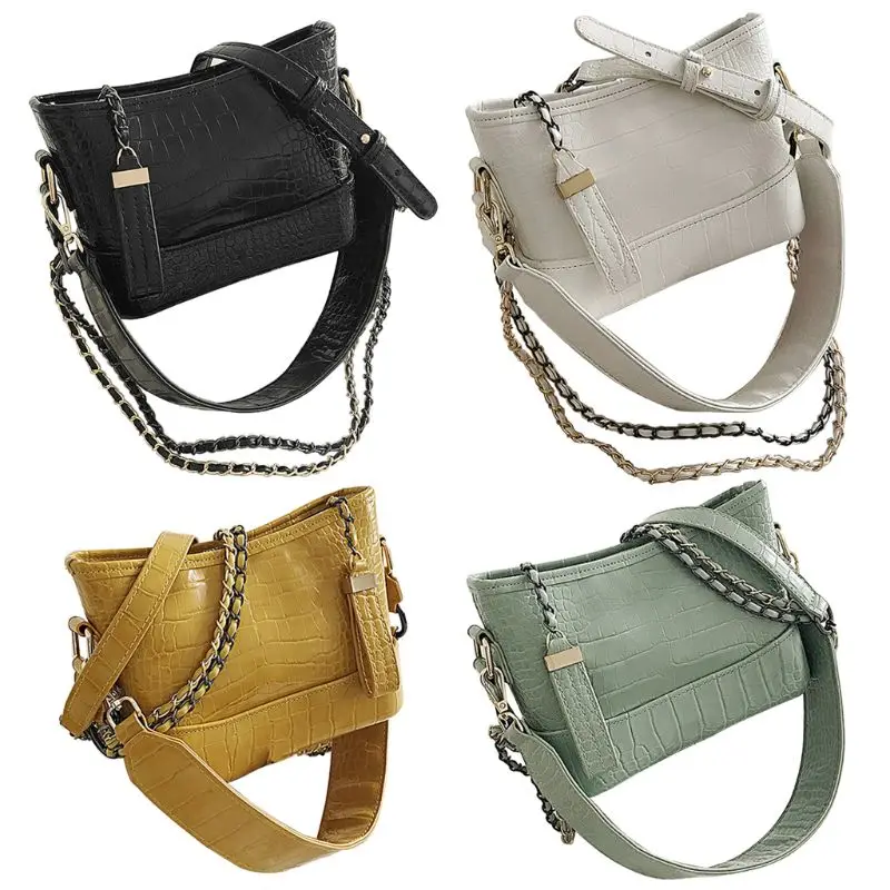 

Women Lady Leather Handbag Shoulder Messenger Satchel Crocodile Pattern Chain Tote Crossbody Bags Purse
