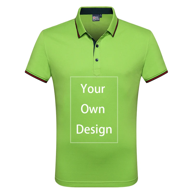 Индивидуальная вышитая рубашка поло с принтом на заказ, спецодежда, униформа для женщин и мужчин, Офисная форма, стиль - Цвет: Зеленый