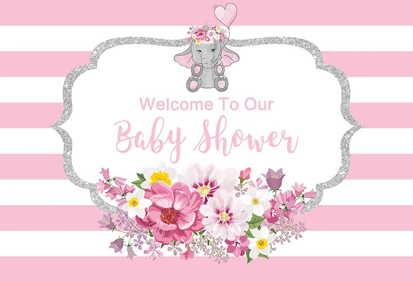 Vinilo Rosa Blanco Nina Baby Shower Fondo De Fotografia De Fondo De La Foto De La Fiesta De Fondo Fondo Aliexpress