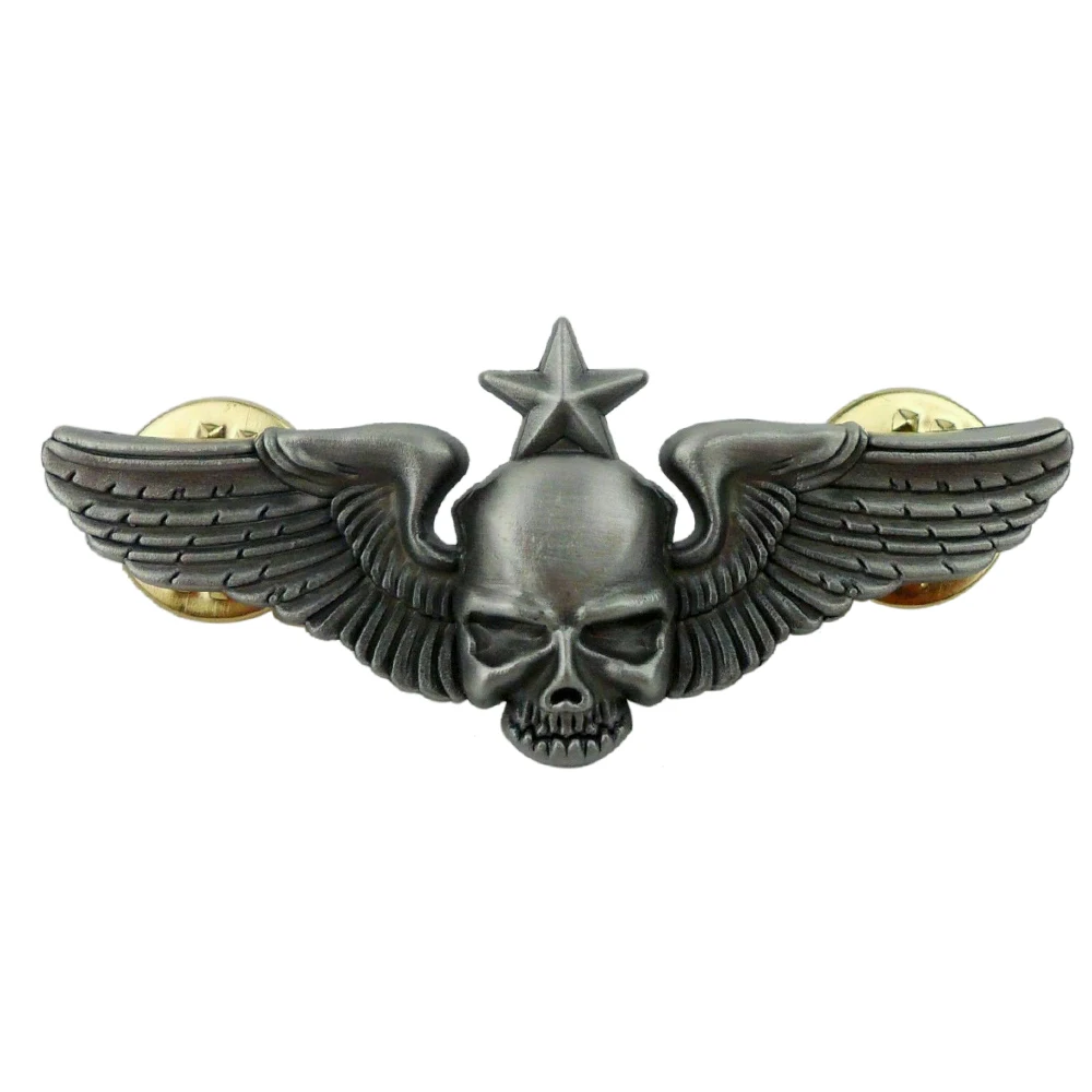 

US ARMY 101ST AIRBORNE SKULL WINGS METAL PARACHUTE INSIGNIA PIN BADGE