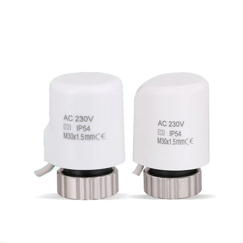 

230V Electric Actuator Normally Open Type Water Floor Heating Temperature Control Regulation Thermostatic Electric Valve