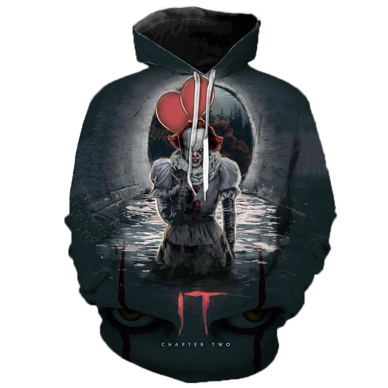 IT Chapter Two толстовки с капюшоном с 3D принтом это клоун триллер ужас пуловер на тему фильма для мужчин и женщин модные повседневные негабаритные толстовки - Цвет: V9