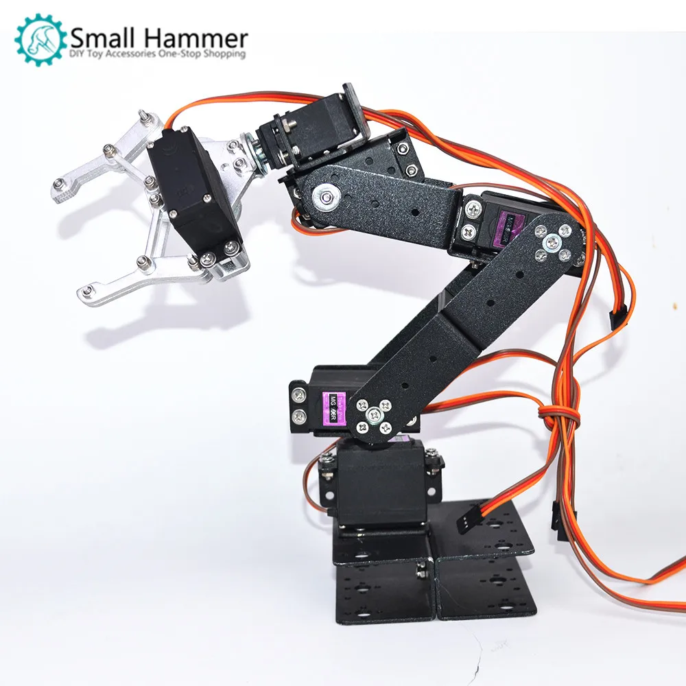 SDENSHI Support De Poutre En Métal Oblique Pour Bras De Robot/Robot Humanoïde/Servo Simple à Utiliser Double support latéral argent 