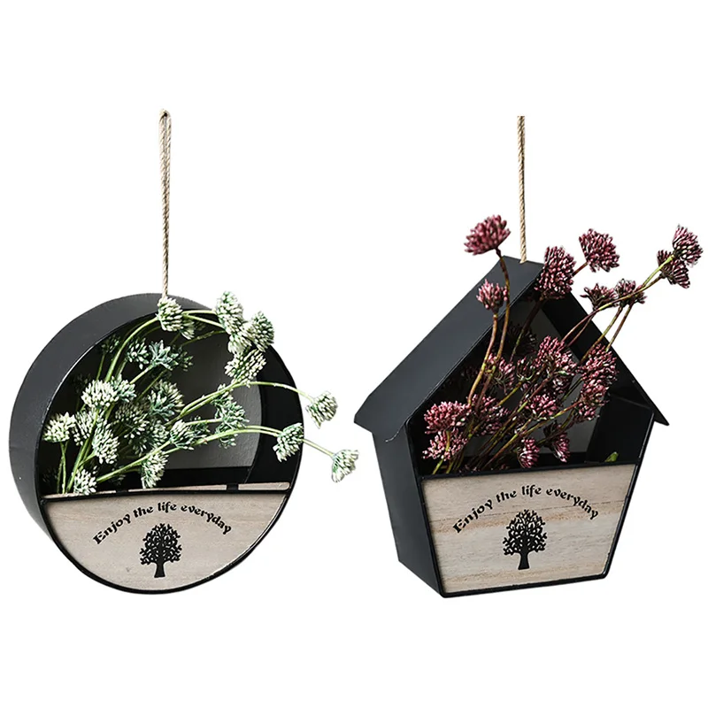 Flower Pot Hanger For Wall Decoration, Wall Hanging Basket Holder Outdoor Garden Balcony Hanging Flower Pot