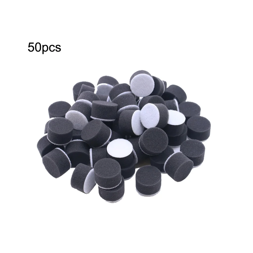 50pcs 1 Inch Car Mini Polisher Pad 25mm Buffing Detail Polisher Sponge Kit Multipurpose Wax Hand Tool