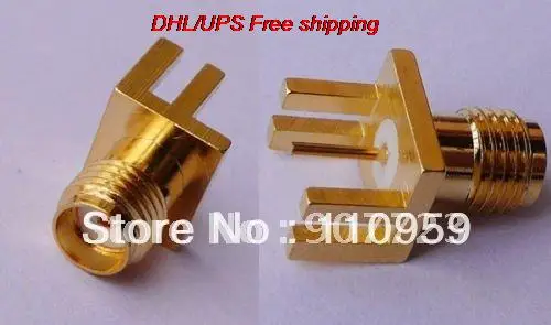 

DHL/EMS Hot 100 pcs SMA female end launch PCB Connector Edge Mount Solder 1.60mm 0.062" adapater-A2