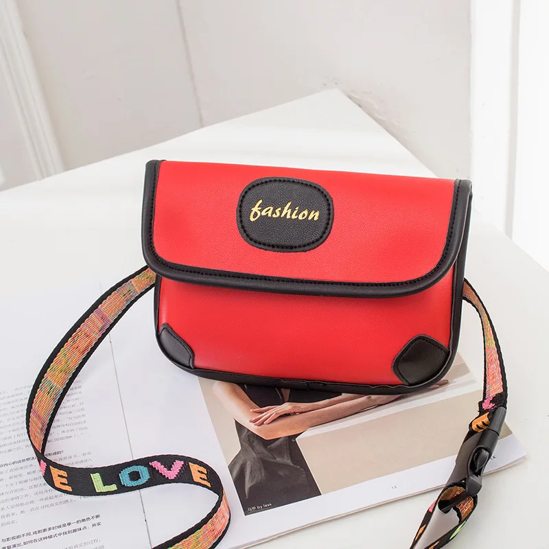 

2019 Autumn And Winter Korean-style Cool Lettered Webbing Square Sling Bag Shoulder Oblique Bag Phone Coin Purse
