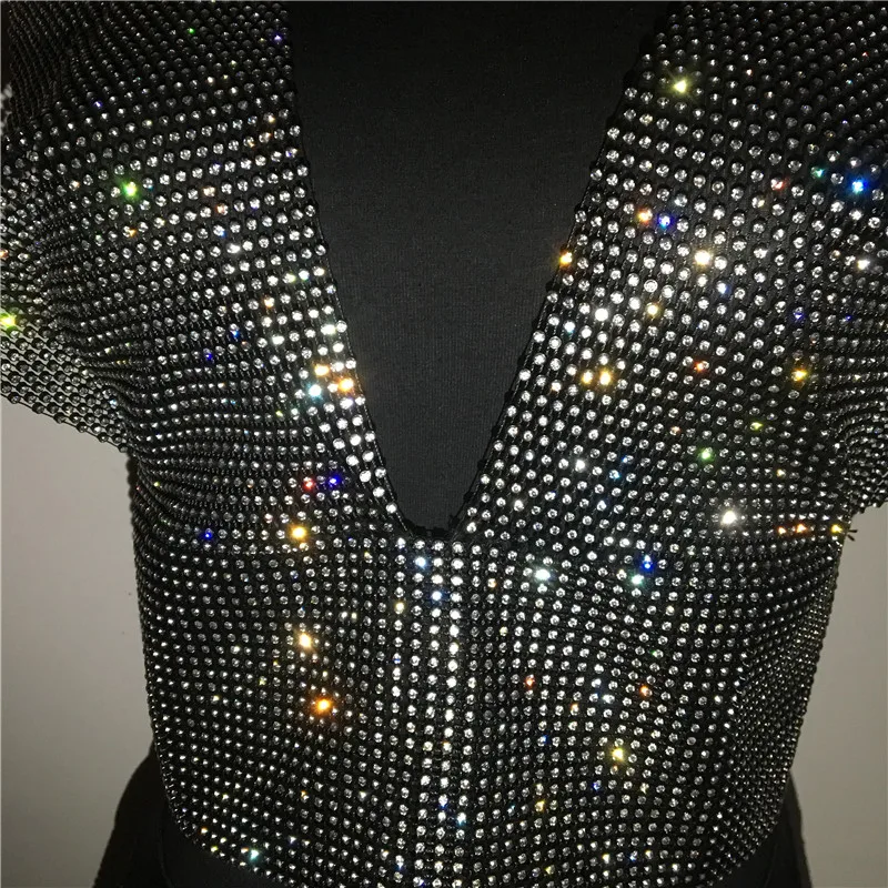 Блестящая сетчатая юбка Стразы сексуальная прозрачная Женская Летняя Пляжная