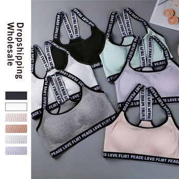 

Women Sport Bra Top Black Padded Yoga Brassiere Fitness Sports Tank Top Female Sport Yoga Bra Push Up Sports Bra