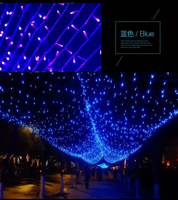 LED String Lights Starry Lights Curtain Lights Icicle Lights Outdoor GIRL'S Heart Room Decoration Copper Lamp
