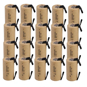 

yeckpowo 20 pcs SC battery 1800mAh 1.2V NICD subc screwdriver drill batteries for Bosch Mikita Dewalt Hitachi electric tools