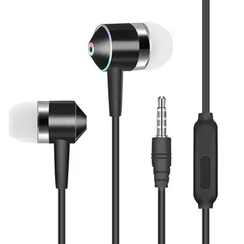 

New package 3.5mm Earphone In-ear Stereo 1.2m Wired Headset with Mic Compatibility Smartphones For Samsung Xiaomi Huawei