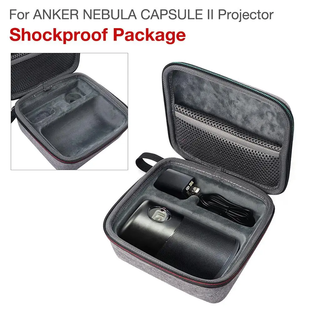 Newest Storage Bag for ANKER NEBULA CAPSULE II Projector Shockproof Package EVA Hard Travel Case Smart Mini Projector Acces