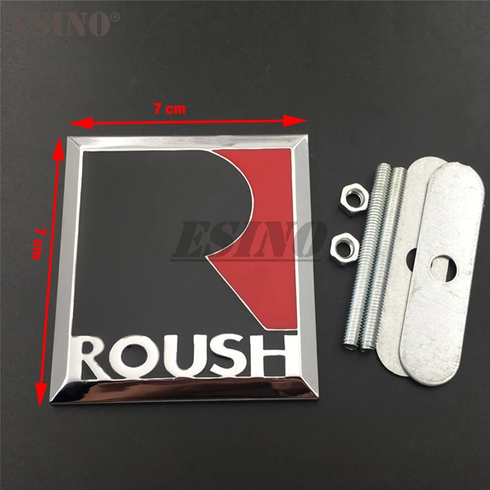 3D ROUSH Interior Metal Emblem Badge Sticker - Adhesive Backed, 1 Piece