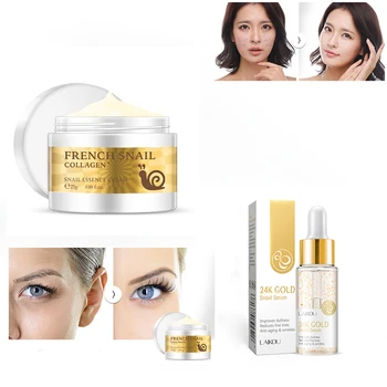 

Snail Face Cream+24K Essence Acne Scar Removal Cream Hyaluronic Acid Anti-aging Moisturizer Face Skin Care Whitening Cream TSLM1