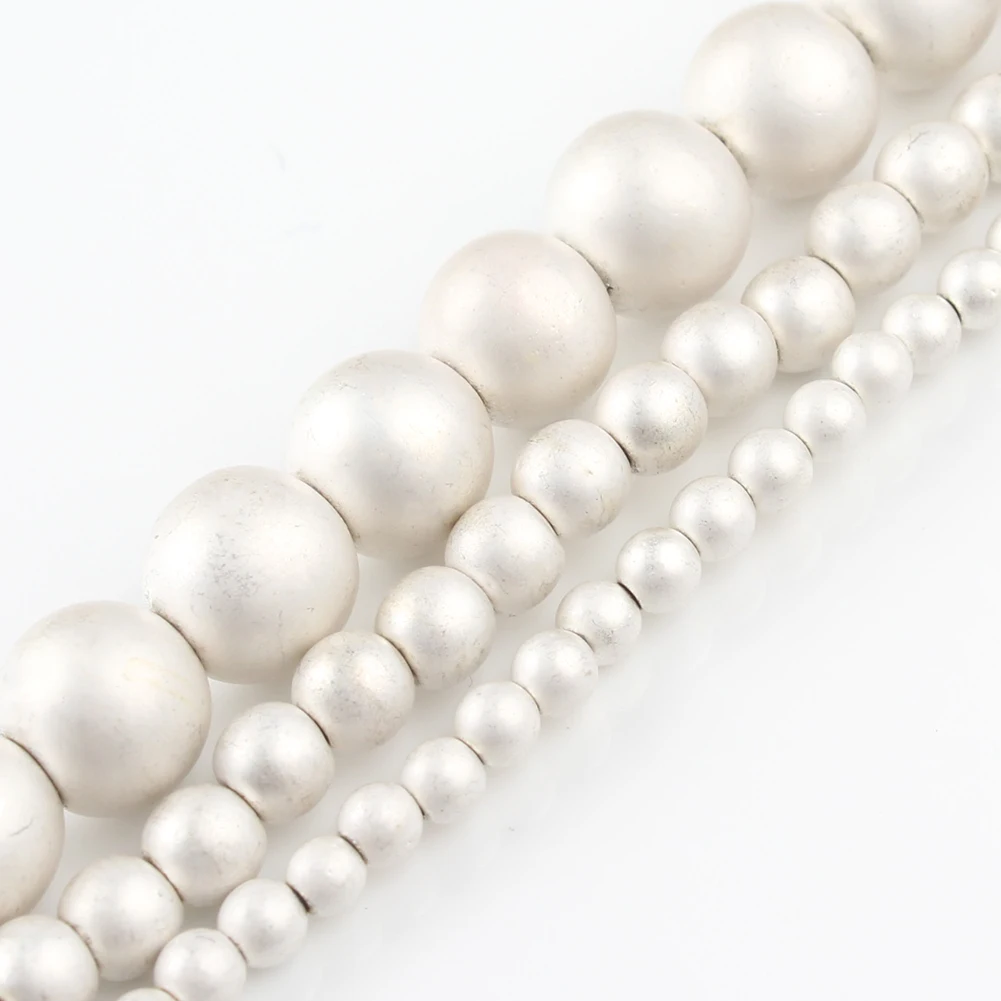 Faceted Silver Plated Rose Gold Hematite Natural Stone Beads for Jewelry Making – Round Loose Beads in Various Sizes