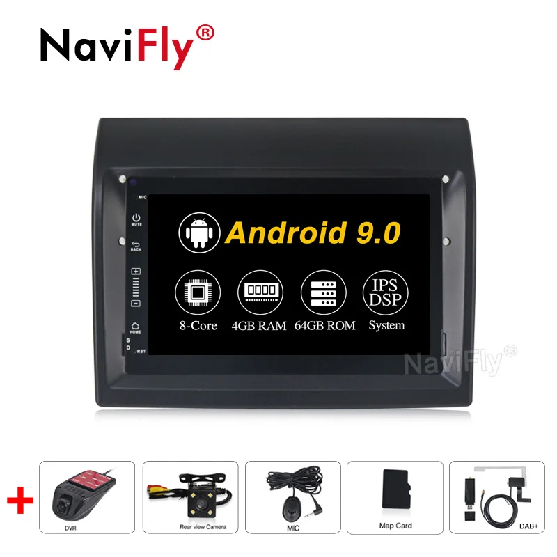 Android 9,0 8 Core ips DSP автомобильный Радио dvd-плеер gps навигация Мультимедиа для Fiat Ducato 2008- Citroen Jumper peugeot Boxer - Цвет: 8Core Camera DVR DAB