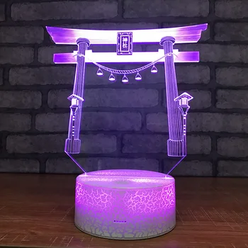 

Ancestral hall gate and memorial archway of Chinatown 7 Color Lamp 3d Visual Led Night Lights For Kids Touch Usb Table Lampara