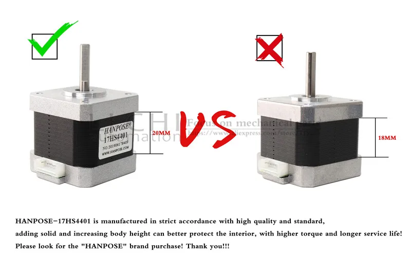 17HS4401 шаговый двигатель 40 мм 1.7A 12V Nema17 шаговый двигатель 42bygh 4-свинец ЧПУ RepRap 3D-принтеры