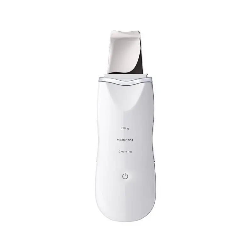 Белый Ultrasonic Skin Scrubber Iontophoresis Ultrasonic Face Cleaning Mild EMS Cuticle Removal Water Molecule Atomization Scraper - Цвет: Белый
