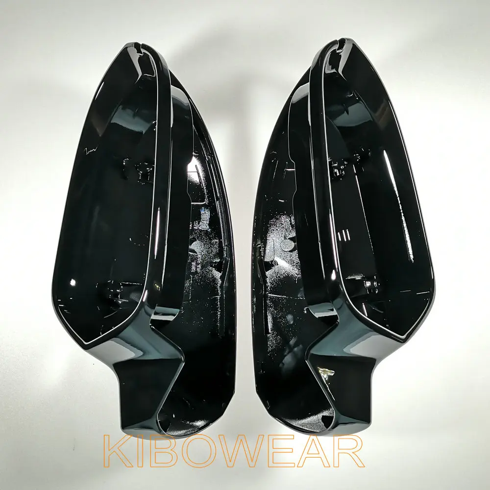 BLACK Side Mirror Cap Covers for Auto A6 C7 C7.5 S6 4G 2012 2013 2014 2015 2016 2017 2018 rear view wing case pair_voghion.com