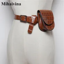 Mihaivina мини поясная сумка кожаная поясная сумка Дамская PU поясная сумка Женская Хип-Хоп сумка-бум Ретро Famale поясная сумка кошелек