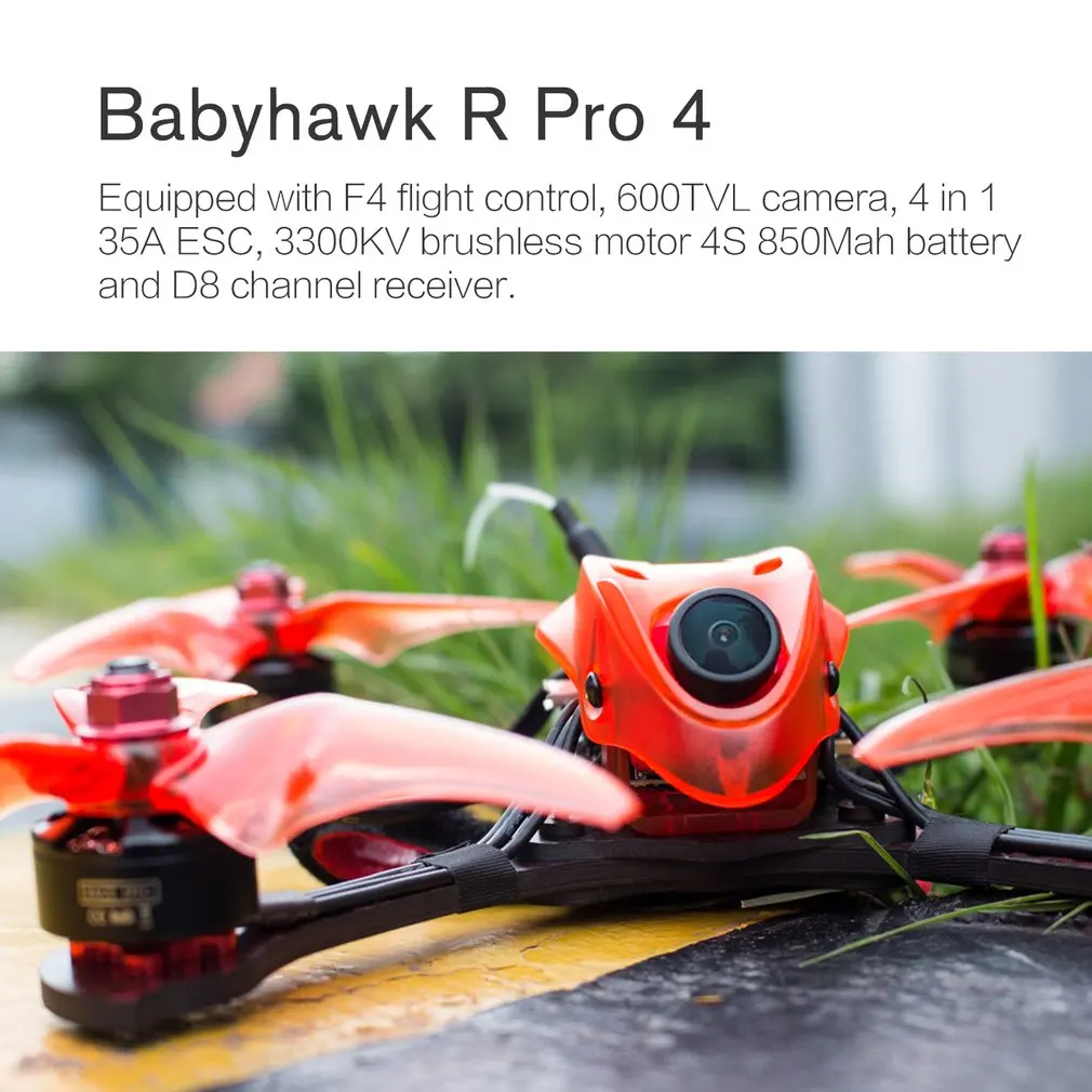 Babyhawk R Pro 4 FPV гоночный Дрон 600TVL камера бесколлекторный Дрон с приемником 4в1 ESC F4 Контроллер полета BNF Racer Drone