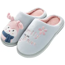 Мужские милые теплые хлопковые мягкие плюшевые домашние тапочки с героями мультфильмов; модная повседневная мягкая и удобная обувь