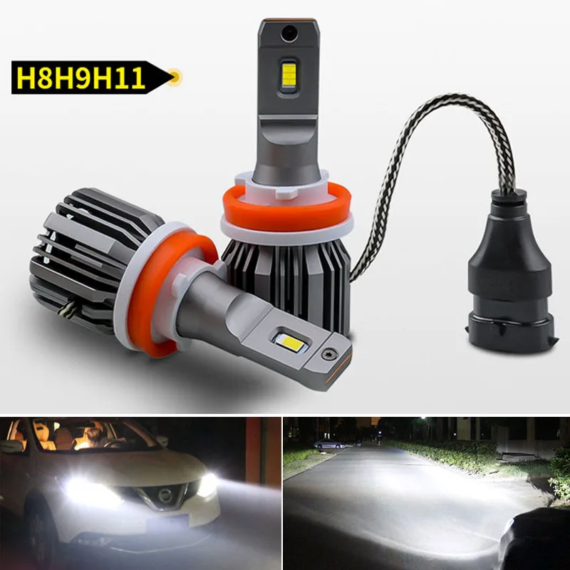 2X Car Headlight Bulb H11 H8 H9 LED Lamps H1 H4 H7 9005 HB3 HB4 9012 HIR2 Led Headlamp For Mazda CX5 CX3 3 Bk 2 5 6 Hyundai | Автомобили и