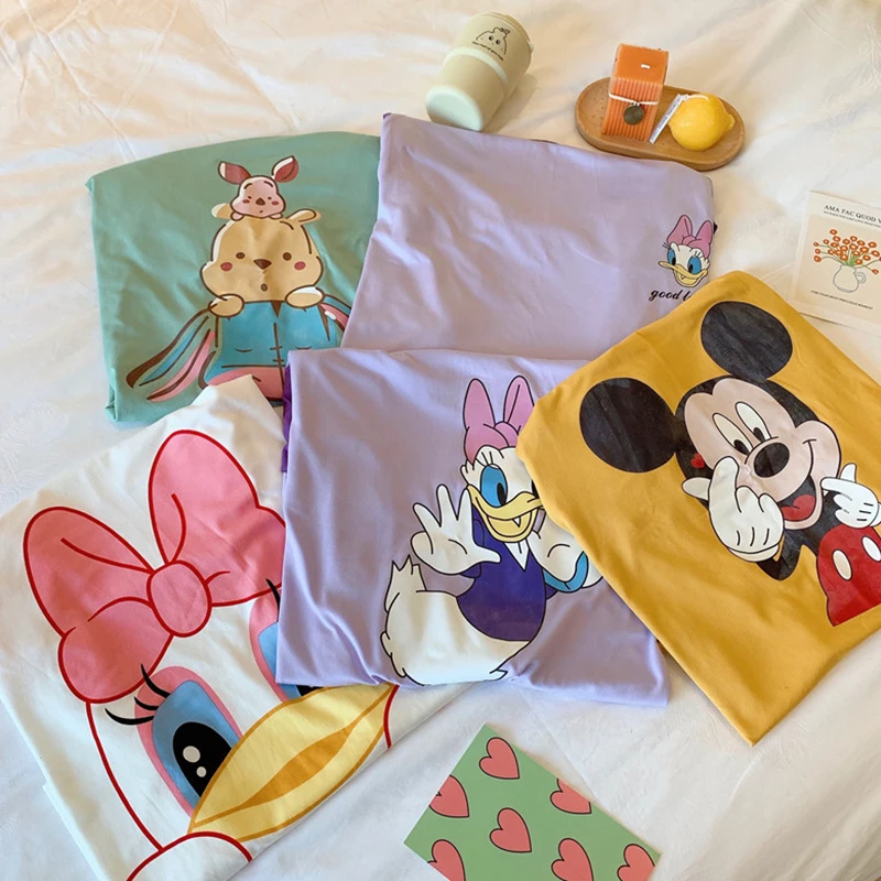Disney Mickey Minnie mujeres ropa de dormir ropa de Pijama Winnie el Pooh Tigger conjuntos chica Pijama Mujer ropa de verano 2021|Sets de pijamas| - AliExpress